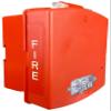 EL4XST-FR Pack of 4 Outdoor 4X Horn Strobes, Red; Clear Lens; FIRE Lettering; Sleek, Modern Aesthetics with No Visible Mounting Screws; Both Wall and Ceiling Mount view 3