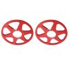 1/4 10 Inch Empty Reel, 6 Hole Aluminum Alloy Takeup Reel for Nab Reel to Reel Tape Recorder, Replacement Accessory for Tape Deck Reels, Universal Applicability, Red, Pair view 3
