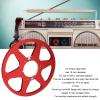 1/4 10 Inch Empty Reel, 6 Hole Aluminum Alloy Takeup Reel for Nab Reel to Reel Tape Recorder, Replacement Accessory for Tape Deck Reels, Universal Applicability, Red, Pair view 4