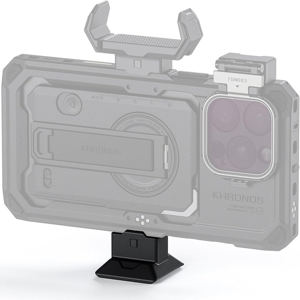 Tilta Khronos Release Adapter Compatible with iPhone 15 Pro/Pro Max - Black | ARCA (38mm) | Locking Clamp | Lightweight & Durable | TK-ARCA-38-B