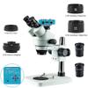 JOEBO Microscope Kit Microscope Camera Full Set Simul Focal 3.5X-90X Trinocular Stereo Microscope 38MP I_MX307 HDMI VGA Camera for PCB Soldering Microscope Lens Adapters(3.5X-90X-B1) view 3