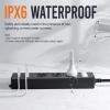 15FT Outdoor Waterproof Power Strip Surge Protector with 3AC Outlets 2 USB-C 1 USB-A Power Switch Safety Lock, ETL Certified for Patio Garden Charging view 2