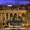 15FT Outdoor Waterproof Power Strip Surge Protector with 8AC Outlets 4USB Ports Power Switch Safety Lock, ETL Certified for Patio Garden Charging view 3