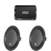 MTX Terminator 500-Watt RMS 2 Mono Block Class D Amplifier and Two MTX Audio 3512-04S 35-Series 12" 300W RMS 4-Ohm Shallow Mount Subwoofer view 1