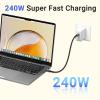 JBTOP USB C to C Cable(1FT, 2packs) 240W Fast Charging USB C Cable Compatible with iPhone 16/15 Pro Max, MacBook, XPS, Surface view 2