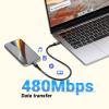 JBTOP USB C to C Cable(1FT, 2packs) 240W Fast Charging USB C Cable Compatible with iPhone 16/15 Pro Max, MacBook, XPS, Surface view 4