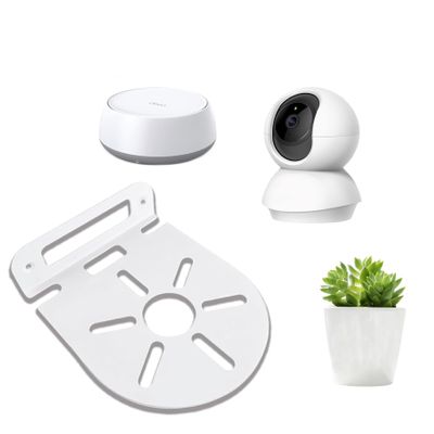 Floating Shelves for Wall Mount Holder for Flower PSecurity Camera for Baby Monitor, Dog Detection, for Bathroom, Bedroom, Living Room, Kitchen, Decor Power Cord Management Space-Saving(1)