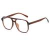 JOVAKIT Aviator Blue Light Blocking Glasses for Women Men, Fashion Fake Nerd Clear Square Pilot Frame Computer Glasses (Brown) view 1
