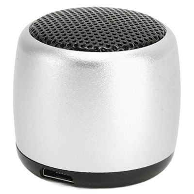 Acouto Portable Speaker Subwoofer USB Rechargeable Speaker for Phone Tablet PC, Metal Sm Speaker for Home Travel (#6)