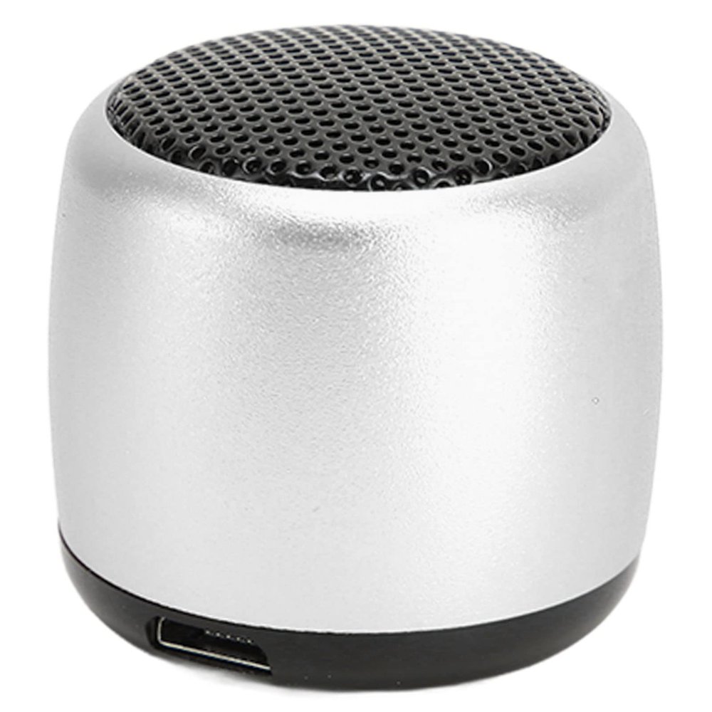 Acouto Portable Speaker Subwoofer USB Rechargeable Speaker for Phone Tablet PC, Metal Sm Speaker for Home Travel (#6)