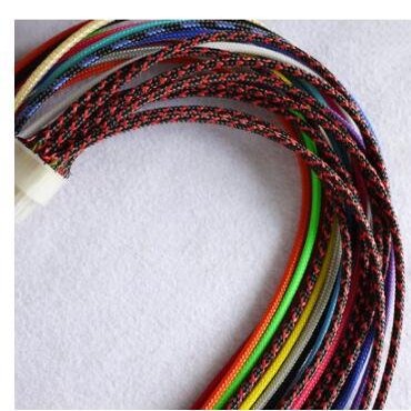5m/lot 3mm colour Cable Sleeve Wire Protection PET Cable Sleeves wire cable Braided PET Sleeve - (Color: red black)