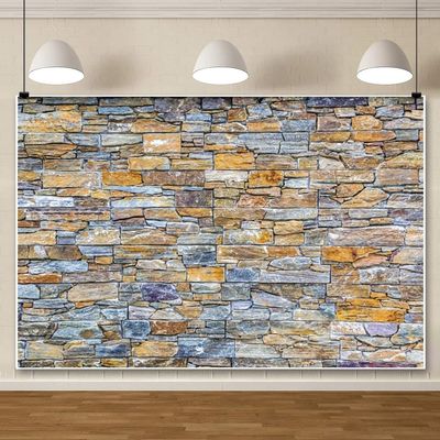 ChloropLastid 15x10ft Brick Wall Backdrop Retro Art Blue Brick Wall Background Rural Style Wall Texture Countryside Photography for Newborn Birthday Baby Shower Party Decorations