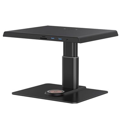 HIONJIN Charging Display Bracket with 6-in-1 Docking Station Aluminum Alloy Laptop with Elevated Height(D)