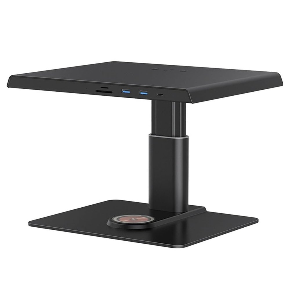 HIONJIN Charging Display Bracket with 6-in-1 Docking Station Aluminum Alloy Laptop with Elevated Height(D)