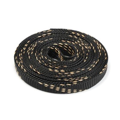 10mm Insulation Braided Sleeving 5M Tight PET Nylon Expandable Cable Sleeve Wire Gland Cables Protection 5 Colors Assortment Kit - (Color: Black Gold, Inside Diameter: 10mm)