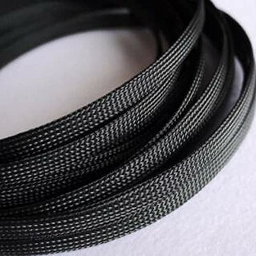 1-20M Cable Sleeves 3-100mm Black Snakeskin Mesh Wire Protecting Nylon Tight PET Expandable Insulation Sheathing Braided Sleeves - (Color: 5Meters, Inside Diameter: 10mm)