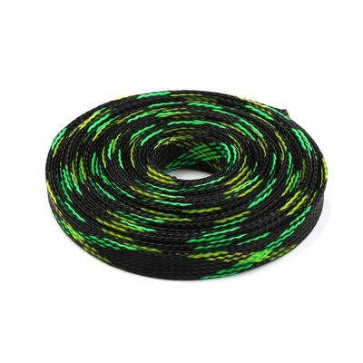 10mm Insulation Braided Sleeving 5M Tight PET Nylon Expandable Cable Sleeve Wire Gland Cables Protection 5 Colors Assortment Kit - (Color: Black Green, Inside Diameter: 10mm)
