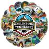50Pcs Camping Stickers for Water Bottles, Outdoor Adventure Sticker Vinyl Waterproof Sticker Decals Travel Hiking Stickers for Bike Bumper Suitcase Luggage Car Wilderness Nature (Forest) view 4