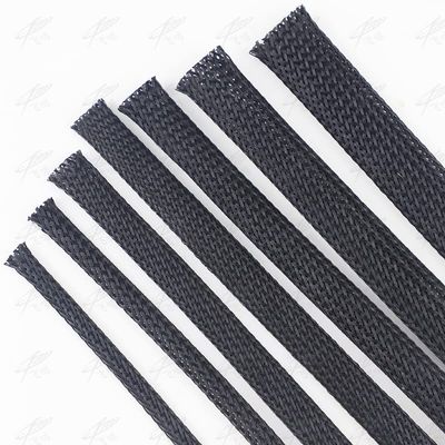 10M Black Braided Cable Sleeving PET Nylon Wrapping Cable Casing Cable Sleeves Wire 8mm/10mm/12mm/15mm/20mm/25mm - (Color: 4MM, Inside Diameter: 10M)