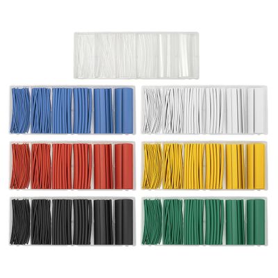100pcs Assortment Heat Shrink Tube 2:1 Wire Cable Sleeving Case Polyolefin 7 Colors 10.4mpa Colorf Electric Tool - Cable Sleeves - - (Color: Black)