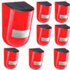 Solar Sound & Light Alarm Motion Sensor 110 Decibels Siren Sound Alert & 6LEDs Flash Warning Strobe Security Alarm System for Farm Villa (8 Pack) view 1