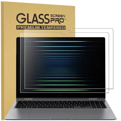 2 Pack Tempered Glass Screen Protector for 16" Samsung Galaxy Book5 Pro 360 & Galaxy Book5 Pro & Galaxy Book4 Edge & Galaxy Book4 / 3 Ultra & Galaxy Book4 Pro (16 inch), 9H Hardness, Scratch Resistant