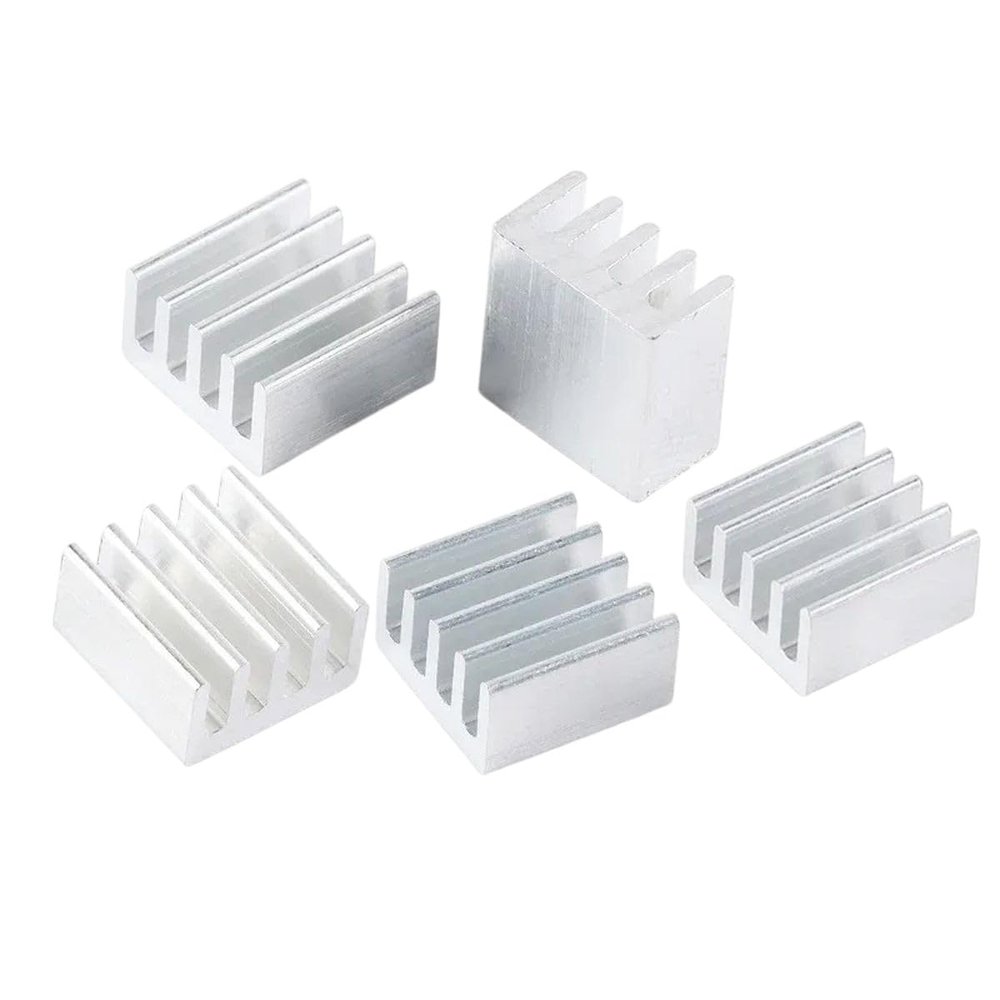 100pcs/5pcs 8.8 * 8.8 * 5mm Heatsink Silver Radiator Cooling Aluminum Heat Sink for LED Electronic Heat Dissipation Cooler New for Arrival 2025 High for Quality