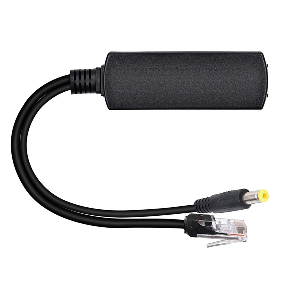 PLCPDM DC5.5x2.1mm PoEs Adapter 15.4W Connectors Splitter RJ45 Cable Power Over Ethernet Adapter Injectors Splitter Camera