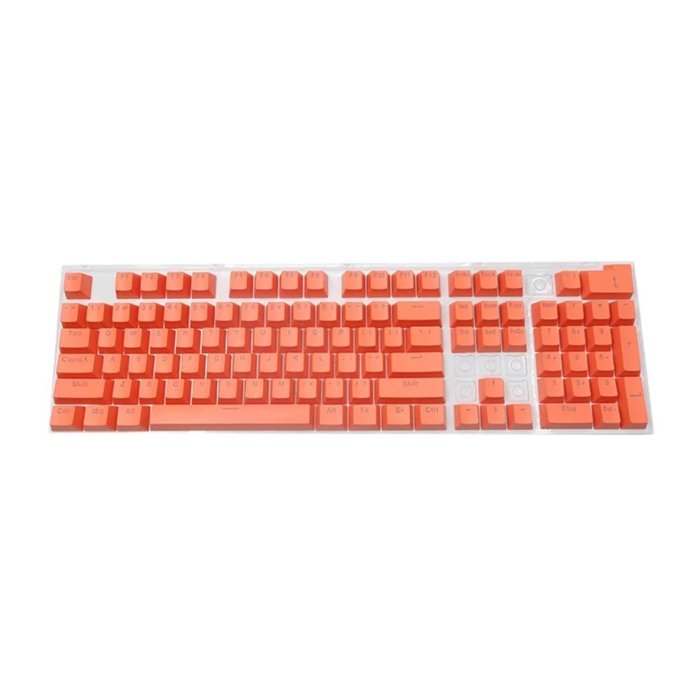 104 Pcs DIY Mechanical Keyboard Keycaps Set Backlit Key Cap Fit for Cherry/Kailh/Gateron Keycap(Orange)