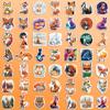 102 Pack Fox Stickers,Fox Decals for Kids Teens Girls,Fox Gifts Vinyl Waterproof Fox Stickers for Water Bottle Laptop view 2