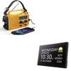 Raynic Weather Radio, 5000mAh/18500mWh NOAA Weather Radio, Solar Hand Crank Emergency Radio and Digital Clock,10.1 Inch Large Display Calendar Clock with 12 Themes, 20 Alarms, 20 Reminders view 1
