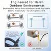 150M/492FT OM3/OM4 LC to LC Outdoor Armored Fiber Optic Patch Cable, Multimode Duplex 50/125m, 10Gb/40Gb/100Gb, Industrial TPU Jacket, Direct Burial, Uniboot, MMF, OD 5mm, Pulling Eye Kit Installed view 3