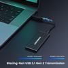 Vansuny 2TB Portable External SSD, USB 3.1 Gen2 Up to 500MB/s Solid State Drive, Metal USB C Mini Portable External Hard Drive for PC, Laptop, Phones and More view 2