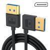 Zaxion Silicone Cable DisplayPort 1.4 90 Angled Cord Up to 8K60Hz 4K/144Hz Flexible 30-100cm Lengths view 4