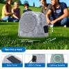 GGII 2-Pack Solar Powered Rock Speakers Outdoor Water-Resistant with 3 Mode Lights and Pair Function USB Rechargeable for Patio Garden Party Pool Outside(Two A) view 4
