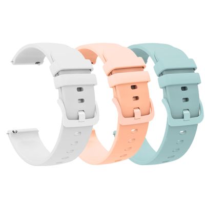 Compatible with SGJIK Smart Watch Band, Lamshaw Classic Watch Bands Soft Silicone Bands Bracelet Sports Strap Compatible for Compatible with SGJIK H37 1.57 Inches Smart Watch Fitness Tracker (3Pack-Women)