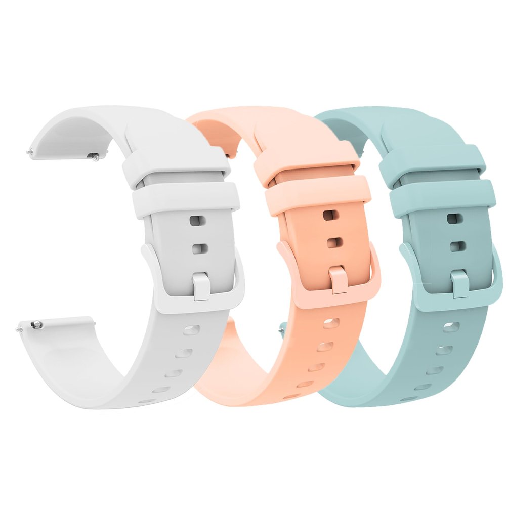 Compatible with SGJIK Smart Watch Band, Lamshaw Classic Watch Bands Soft Silicone Bands Bracelet Sports Strap Compatible for Compatible with SGJIK H37 1.57 Inches Smart Watch Fitness Tracker (3Pack-Women)
