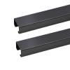 Aimery 2PCS Metal Cord Cover, Stainless Steel Decorative Cable Hider, Lamp Cord Cover, Self Adhesive Antique Wire Hider,Cable Management(Brushed Black,0.8 * 0.4in/2 * 1cm) view 1