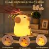 MOKYDUO Capybara Night Light, Nursery Lamp, 7-Color RGB & 3-Level Warm Dimmable, Tap Control, 30Min Timer, 100% Safe &Soft Silicone, Adorable, Soothing Ambiance, Gift for Kids, Zen, Wooden Fish view 3