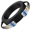 30M/98FT Outdoor Armored LC to LC Fiber Optic Cable, 4 Core OS2 Single Mode 9/125m, Industrial TPU Jacket, OD 5mm, 4 Strands, SMF, Direct Burial, Heavy-Duty LC-LC Patch Cord for Harsh Environments view 1