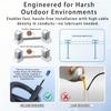 30M/98FT Outdoor Armored LC to LC Fiber Optic Cable, 4 Core OS2 Single Mode 9/125m, Industrial TPU Jacket, OD 5mm, 4 Strands, SMF, Direct Burial, Heavy-Duty LC-LC Patch Cord for Harsh Environments view 3