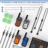 2 Way Radios for Adults Long Range Walkie Talkies for Kids Rechargeable 4 Pack, Camping Hiking Skiing Cruising Gear with Lamp, USB-C, SOS Siren, NOAA Alert, iVOX Hands-Free, One-Touch Pairing view 2