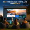 [386+ Built-in Apps] DBPOWER E2 Smart Projector with WiFi and Bluetooth, Native 1080P Mini Projector Compatible with Netflix, Youtube, Disney+, Hulu, Max & Crunchyroll, Electric Focus & Carry Case view 2