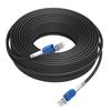 10M/33FT LC to LC Armored Outdoor Fiber Optic Cable, Single Mode Duplex 9/125m SMF Fiber Patch Cord, OS1/OS2 Compatible, Black LSZH Jacket, Uniboot Jumper for FTTH, Data Center, Long-Distance Use view 1