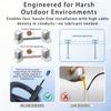 10M/33FT LC to LC Armored Outdoor Fiber Optic Cable, Single Mode Duplex 9/125m SMF Fiber Patch Cord, OS1/OS2 Compatible, Black LSZH Jacket, Uniboot Jumper for FTTH, Data Center, Long-Distance Use view 3