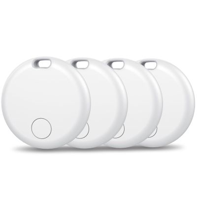 Air Tracker Tag-4 Pack: Smart Bluetooth Tracker, Item Finder Works with Apple Find My (iOS Only) App, Trakcer Tag Locator for Keys, Luggage, Satchel, Backpack etc. (Not for Android Devices)