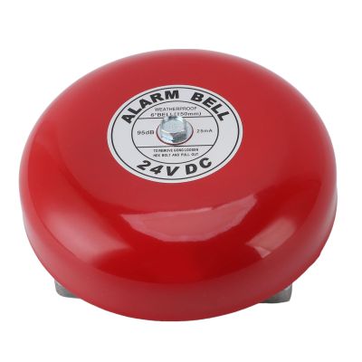 Fire Alarm Bell, 6In Waterproof Portable Aluminum Alloy 24V Wired, 95Db Loud Security ing Bell For School, Home, Factory, Ideal For Fire Alarms And School Bell Systems