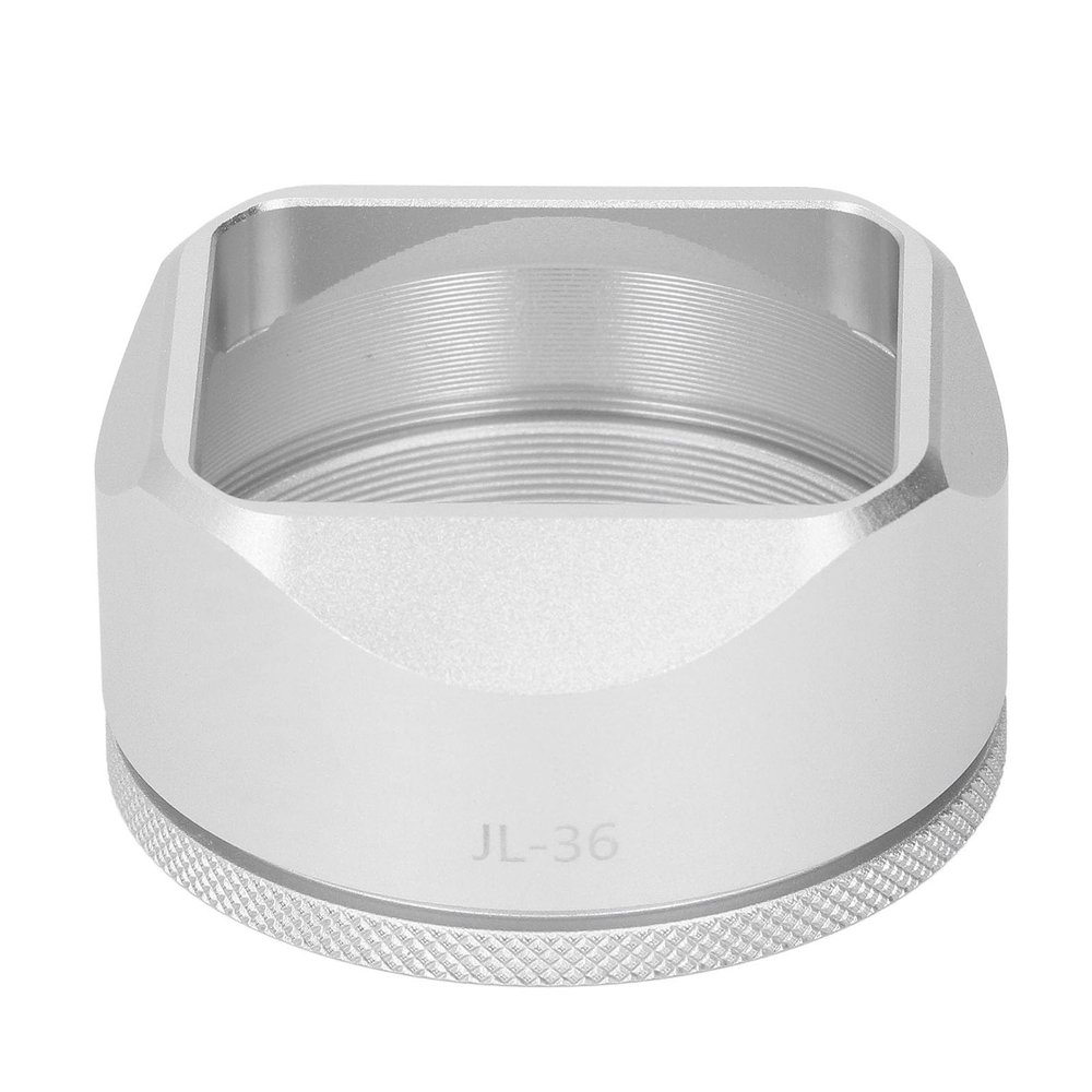 Lens Hood for X100VI X100V, Aluminum Alloy Square Lens Shade for Camera, Lightweight Square Camera Lens Hood Replacement (Silver)