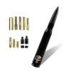 Arwrilt Car Bullet Antenna, Skull American Flag Pattern Truck Bullet Antenna, Car Truck Exterior Decoration Accessories, for GM Chevy Silverado 1500 3500 HD Avalanche GMC Sierra 1500 3500 (Black) view 1