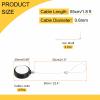 MECCANIXITY 1.8 ft Retractable Cable Lock with Latch Remote Control Security Lock with Adjustable Cord Tether Anti Theft for Laptop, TV, 200g, Black, 2 Pack view 2